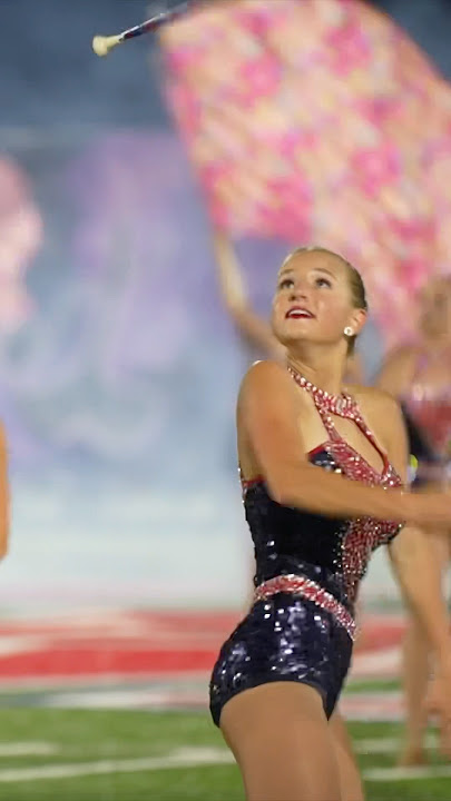 Majorette nails the baton twirl. #shorts #marchingband #band