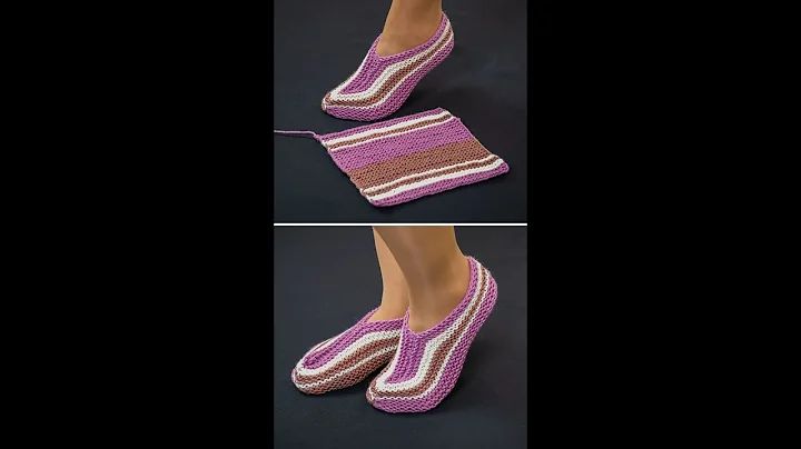 Simplest and fastest knitted slippers! Everyone can do it! Miarti🧶
