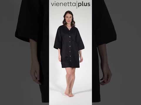 Купить Халат рубашка из штапеля на пуговицах VIENETTA PLUS 4010290000 в Украина в Lingerie.ua - Одяг для дому та відпочинку, Видео 1