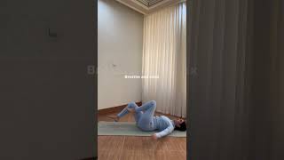 Supine Twist |  A gentle supine twist to release the spine. #gentleyoga#slowmovement#spinetwist