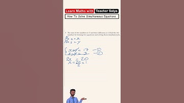 How To Solve Simultaneous Equations #shorts