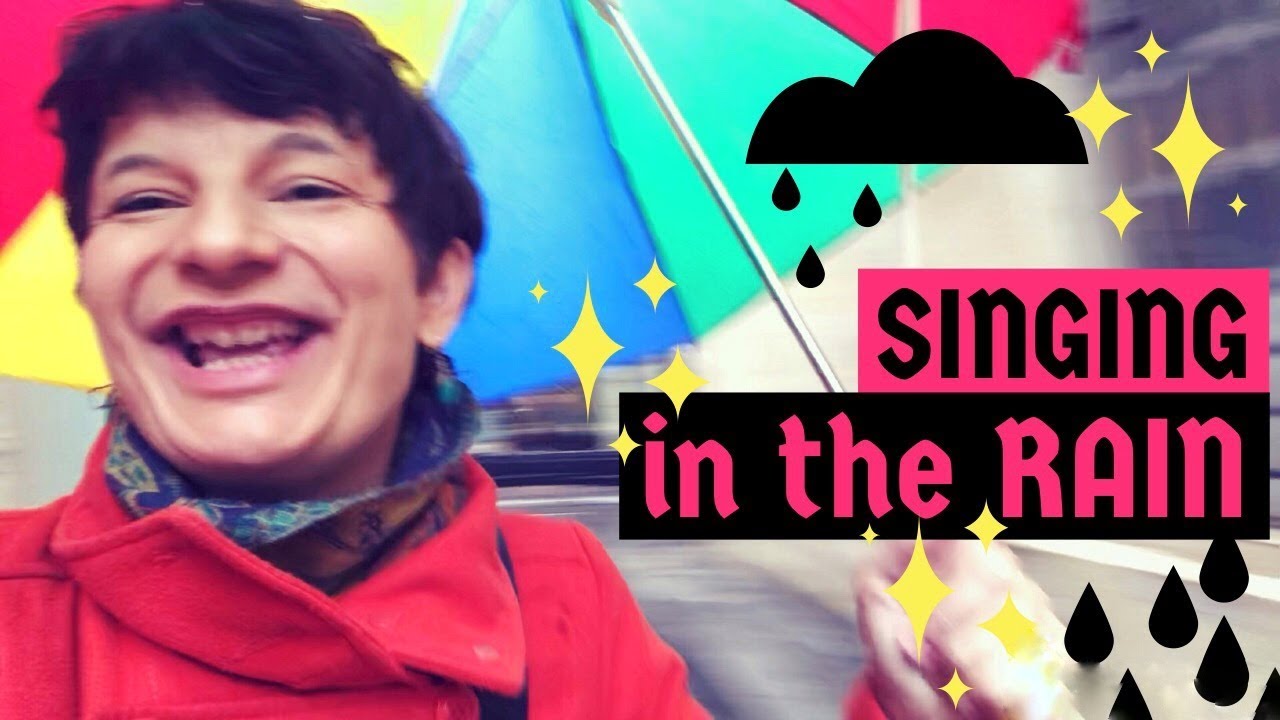 watercolor tutorial clouds SINGING in the RAIN in PARIS!! 😁☔️💖