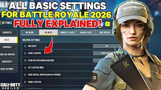 All Basic Settings in Call Of Duty Mobile For Battle Royale Fully Explained 2026 | COD MOBILE | CODM screenshot 1