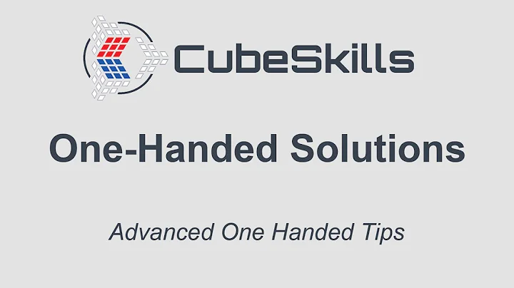 Advanced OH Tips - One Handed Solutions