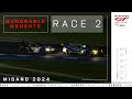 Valentino rossi makes the pass  misano race 2  fanatec gt world challenge europe 2024