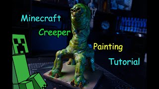 Minecraft Creeper Painting Tutorial: Step-by-Step Acrylic Art Process ...