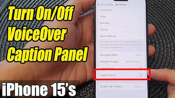 iPhone 15/15 Pro Max: How to Turn On/Off VoiceOver Caption Panel