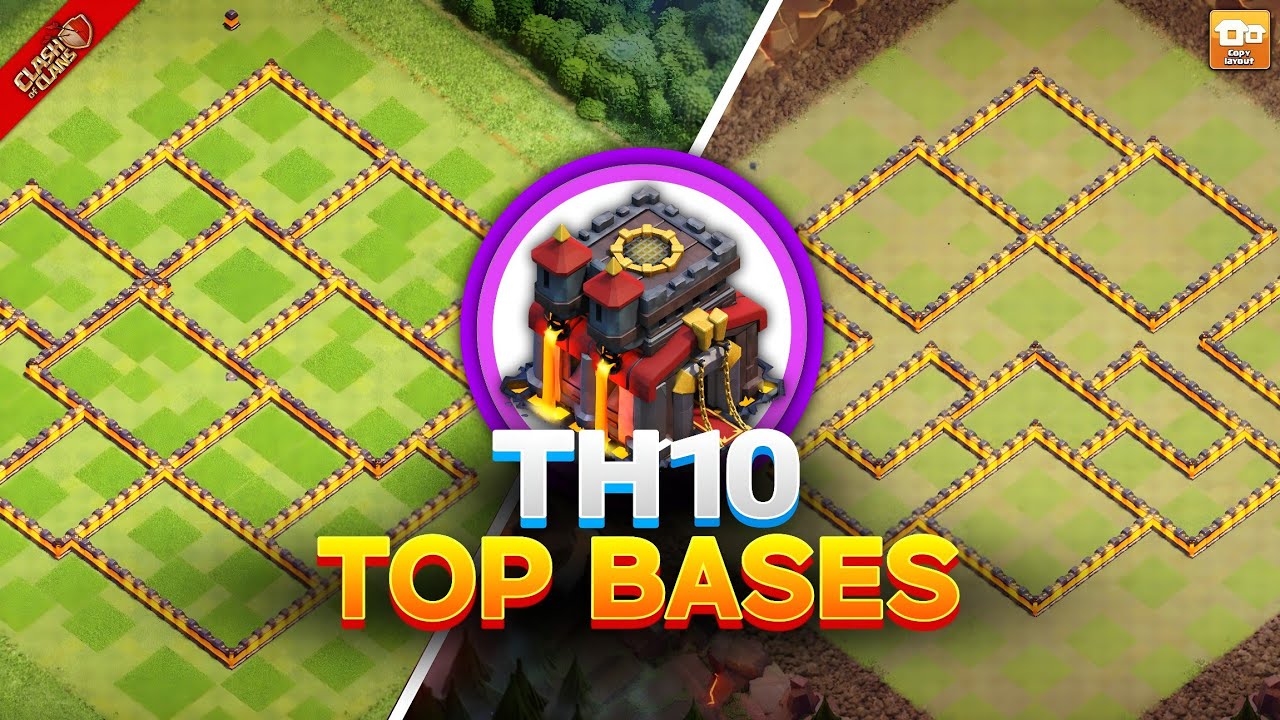 TOP 6! Th10 Anti 3-Star Base | Town Hall 10 War and Trophy Pushing Base Layouts! Clash of Clans