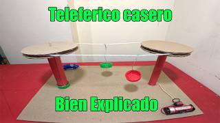 Teleférico casero maqueta escolar estudiantes tutorial paso a paso bien explicado