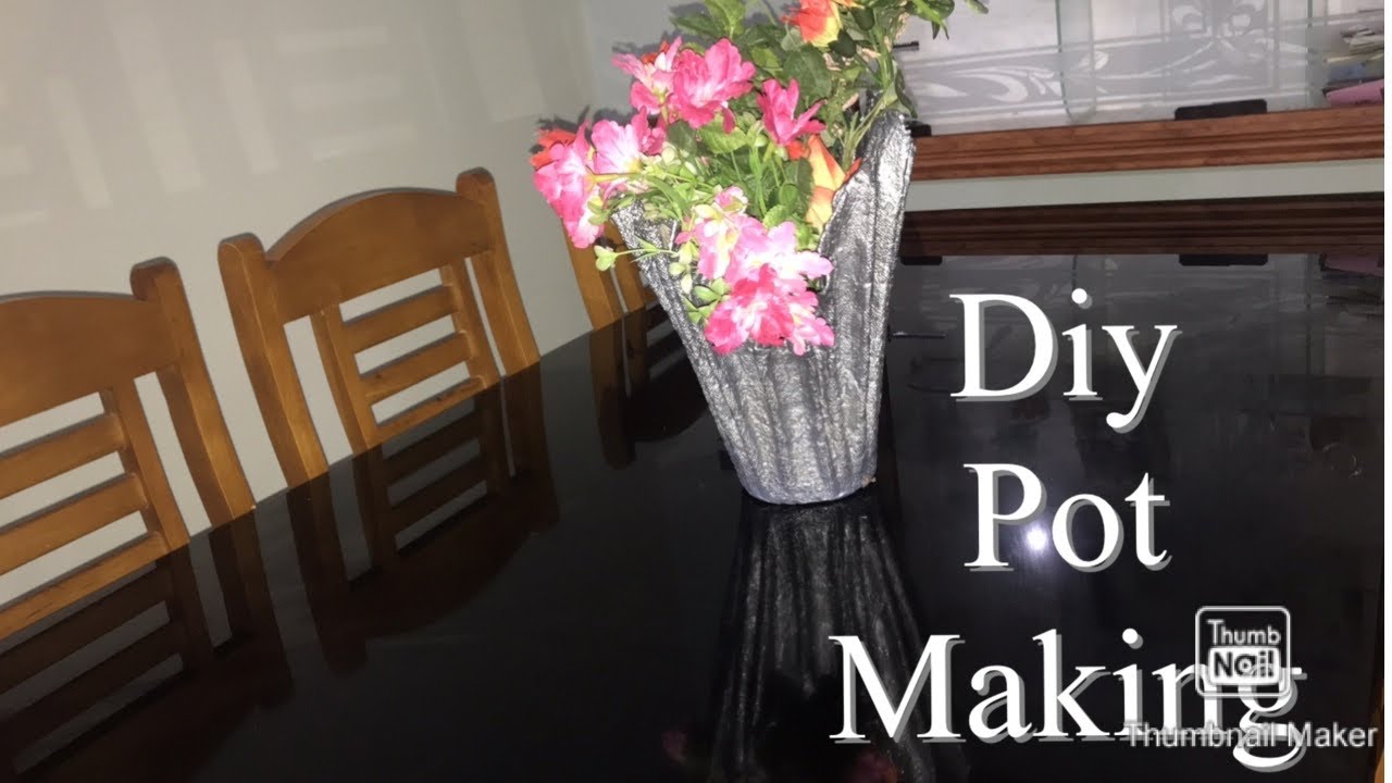 Towel pot / Trying out easy Diy cement flower pot with towel YouTube