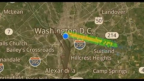 Anyone know what is shooting across the radar over Washington DC?