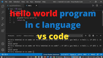 C Hello World Program in visual studio code in hindi