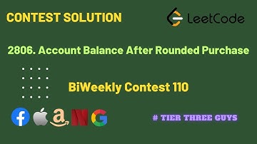 2806. Account Balance After Rounded Purchase || Biweekly Contest 110 || Leetcode || Hindi
