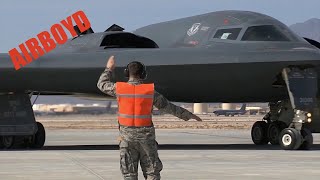 B-2 Spirit Stealth Bomber Taxi And Takeoff