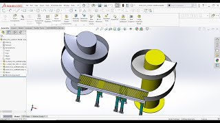SOLIDWORKS TUTORIAL | SPIRAL CHUTE | SPIRAL CONVEYOR | CAD TUTORIAL