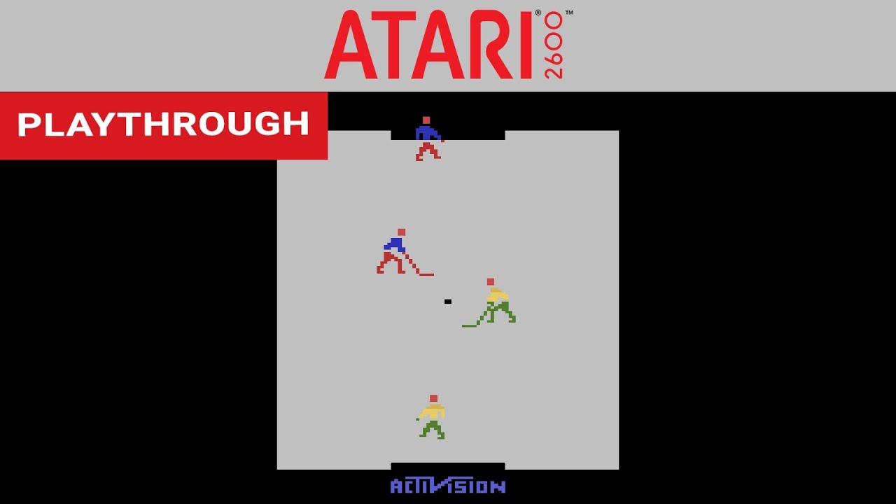 Ice Hockey (Atari 2600) - Playthrough [HD] | RetroGameUp