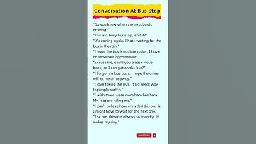 Conversation At Bus Stop |  Everyday Sentences At Bus Stop