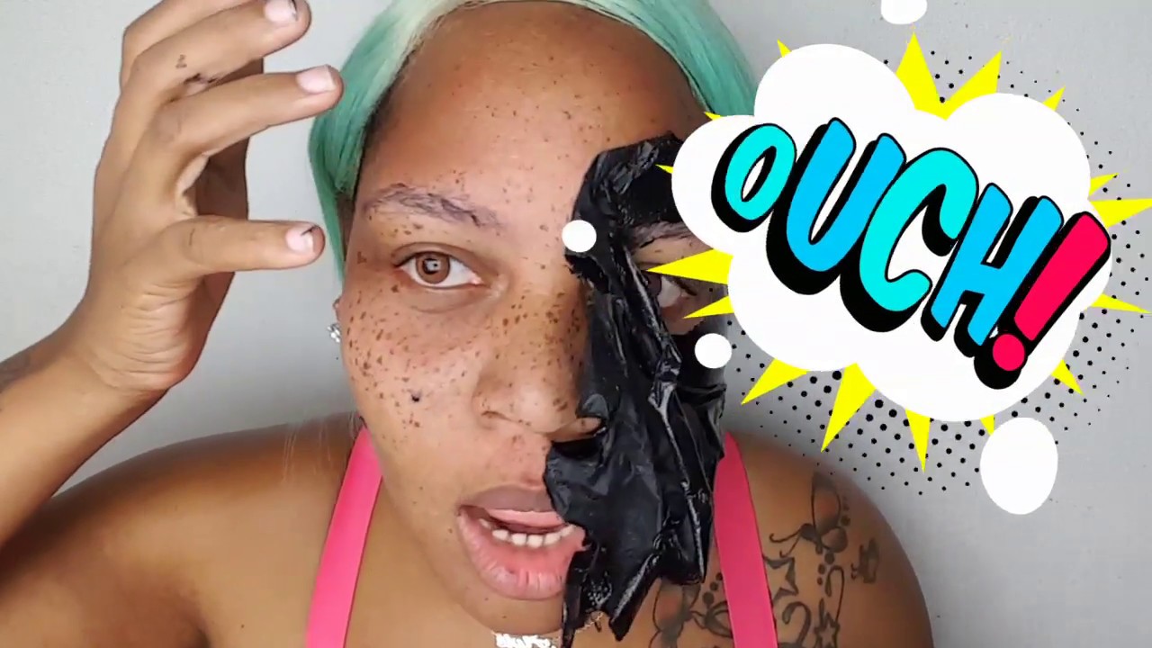 pranks to do on your mom HILARIOUS BLACK MASK RIPS MY BROWS OFF!! || CHARCOAL BLACK FACIAL MASK