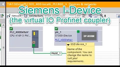 Siemens i-Device PLC-PLC communication without physical Profinet Couplers-TIA Portal