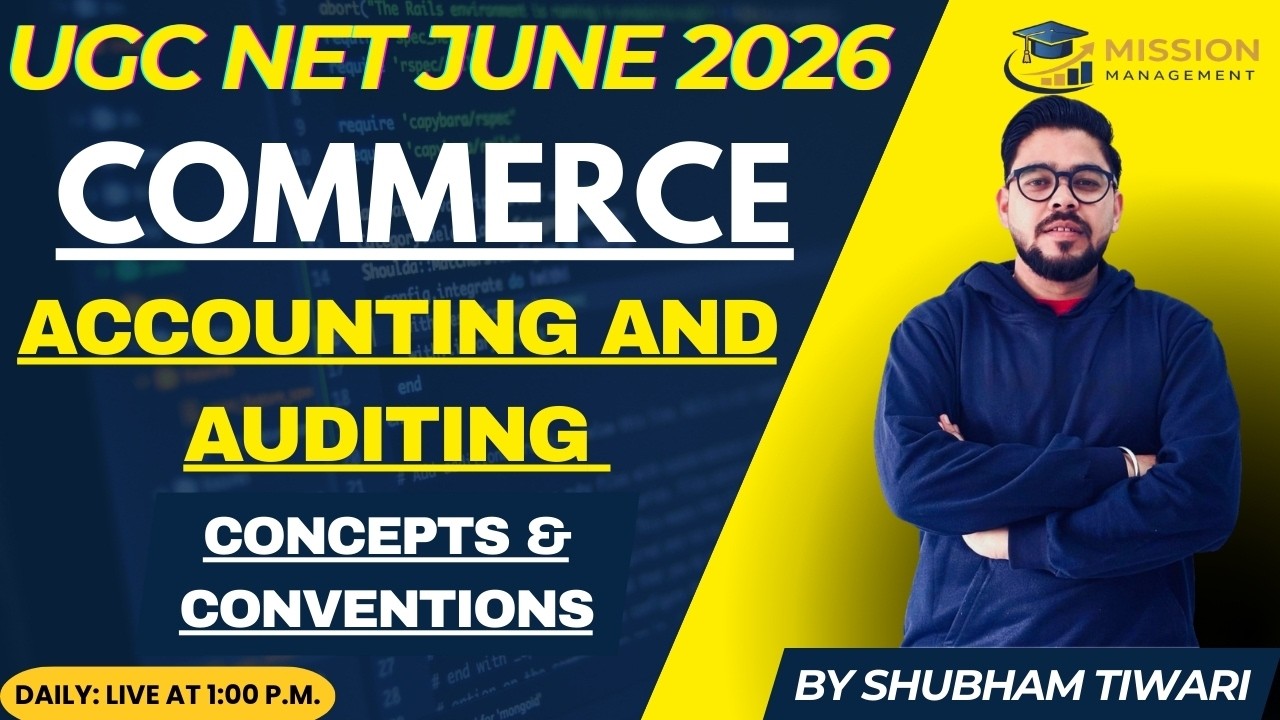 UGC NET 2026 Commerce Preparation | Accounts & Auditing Basics | All PSC Assistant Professor