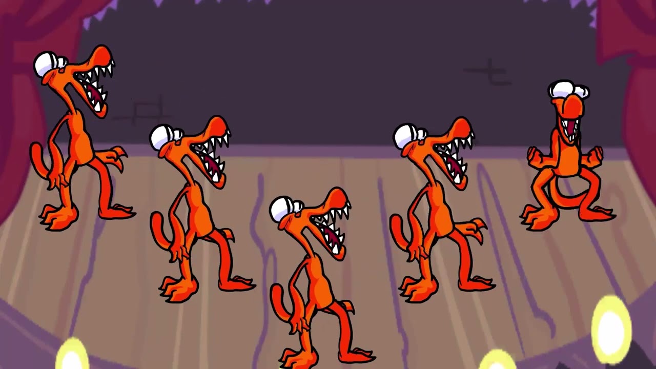 Rainbow friend but 100 ORANGE 2D sings it