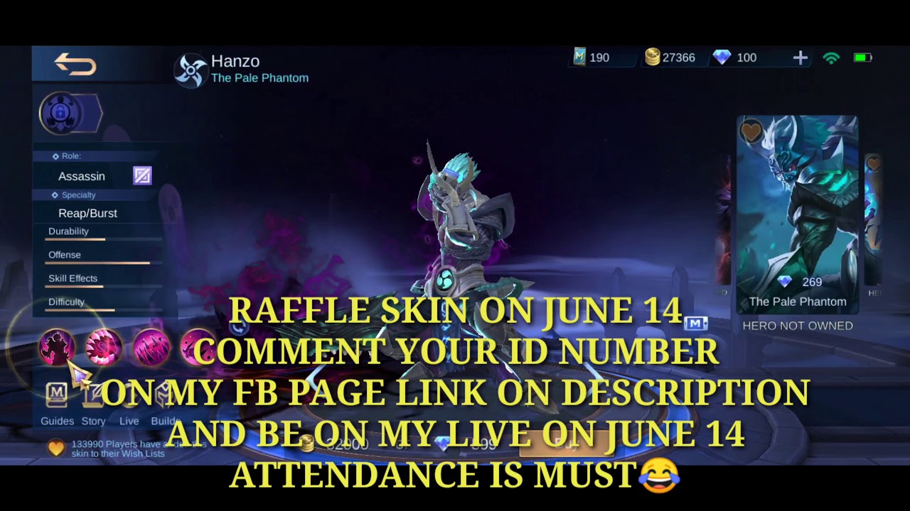 Hanzo ML skin Raffle on june 14 - YouTube