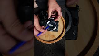 Cleaning your Nikon Z50 camera sensor with the swab | 📷 | Nikon Z | Sensor | APSC | #shorts