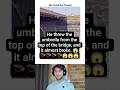 He was jumping off the bridge, his umbrella almost broke. #shortvideo #shorts