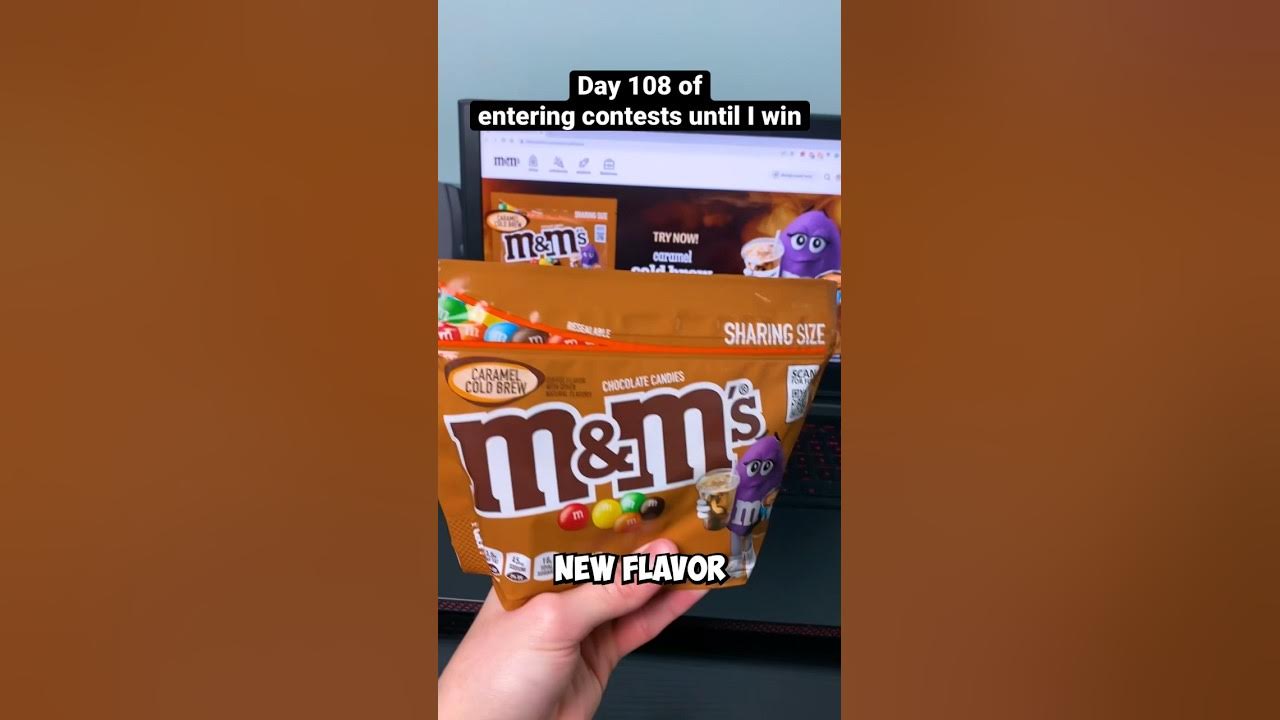 Trying CARAMEL COLD BREW M&M'S and Attempting to Win 1 Year's