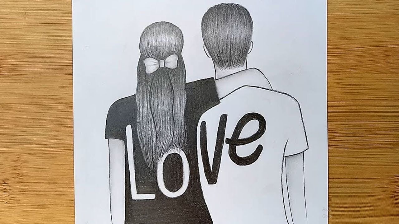 Continuous line drawing. romantic couple. lovers theme concept • wall  stickers valentine, day, decorative | myloview.com