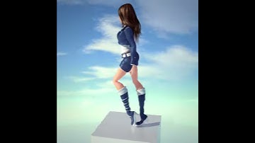 Female Character Walk Cycle (Blender + Cycles)