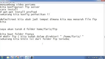 konfigurasi debian 6 server " FTP SERVER " di virtual box