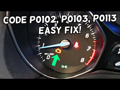 FORD FOCUS ENGINE LIGHT ON CODE P0102 P0103 P0113 FIX