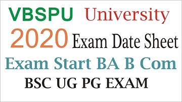 VBSPU Time Table 2020 Download BA BSc BCom MA Exam Date Sheet