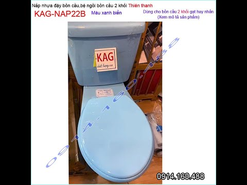 Màu Xanh Biển Nhạt - Nắp nhựa màu xanh biển ,xanh nhạt cho bồn cầu Thiên Thanh KAG-NAP22B
