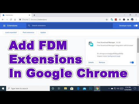 (2020) How to add FDM extension in google chrome browser || ADD FREE DOWNLOAD MANAGER EXTENSIONS