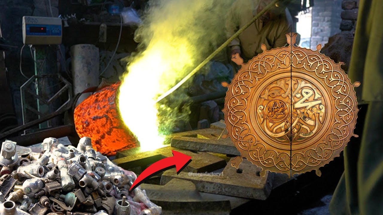 Brass Melting - Sand Casting | Scrap Brass into a Door Handle | Metal Casting Process | Mega Factory