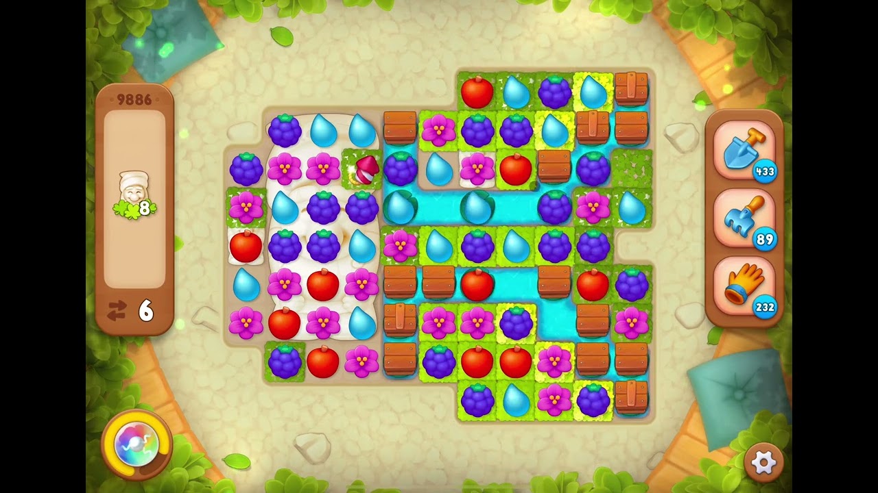 GardenScapes Level 9886 no boosters