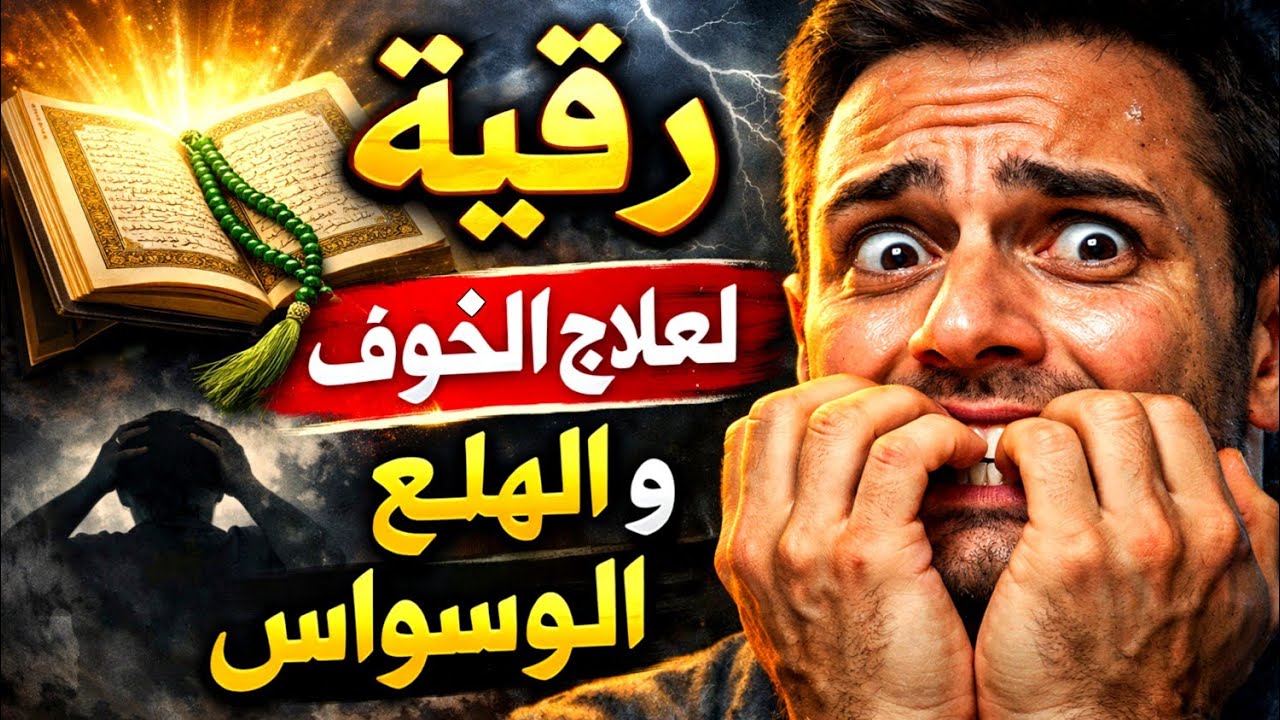 أقوى رقية لعلاج الخوف و الهلع ( الخلعة ) القلق و التوتر و الوسواس و الأرق .. طاقة ونشاط بإذن الله