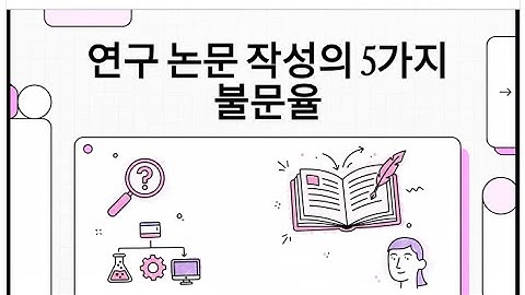 논문 작성 핵심 5가지_연구 논문 작성의 5가지 불문율_AI Innovator_EasyoungEdu_이지영 교수의 마이크로 러닝_전주비전대학교