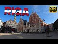 Riga latvia  walking tour  march 2024 4k60fps