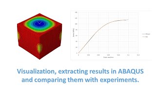 Visualizing, extracting results in ABAQUS and comparing them to experiments