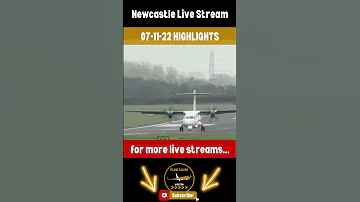 STRONG CROSSWIND Newcastle Airport Live Stream Highlight 7 11 22 Aer Lingus ATR 72 Landing 