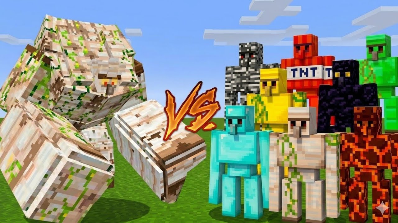 MUTANT IRON GOLEM VS All GOLEMS | Minecraft Mob Battle - YouTube
