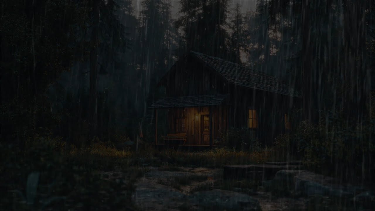 HEAVY FOREST RAIN AT NIGHT — FALL ASLEEP IN MINUTES