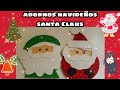 🛑 COMO HACER UNOS LINDOS SANTA CLAUS 🎅 manualidades navideñas 🎄 ADORNOS NAVIDEÑOS CON FOMI🎅diy santa