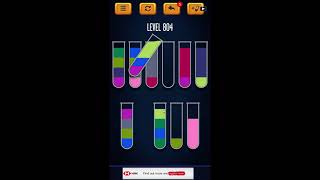 Water Sort Puzzle - Color Liquid Sorting Game Level 804 Solution