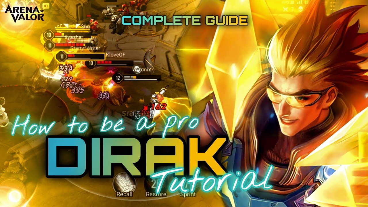 Dirak Tutorial and Complete Guide  How To Play Dirak  Arena of Valor  Lin Qun Mobile  RoV