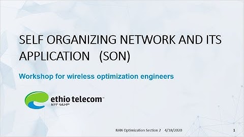 Self Organizing Network -SON-Amharic version