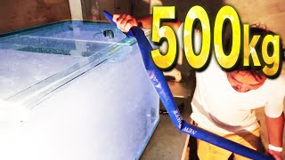 ５００ｋｇの海水を一気に水槽に流し込む【事務所リフォーム #26】